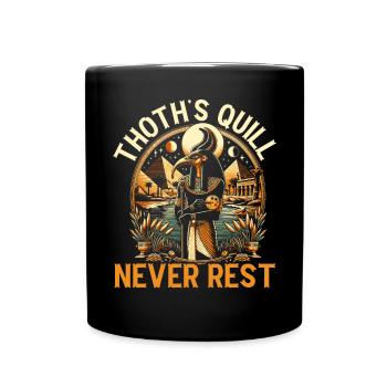 Thoth Egyptian Mythology Diety Ibis Ancient Egypt - Full Colour Mug - black - Front