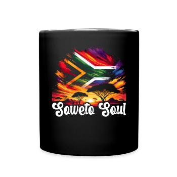 Südafrika Pride Johannesburg Südafrikanische Flagge - Tasse einfarbig - Schwarz - Vorne