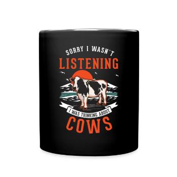 Cow Farmer Cattle breeder Farmer Cows - Full Colour Mug - black - Front