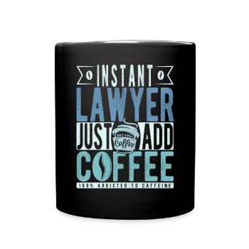 Avocat instantané Il suffit d’ajouter du café - Mug uni - noir - Devant