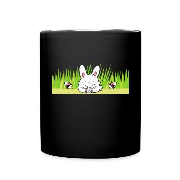 Happy Easter Easter Bunny Happy Easter Easter Motif - Full Colour Mug - black - Front