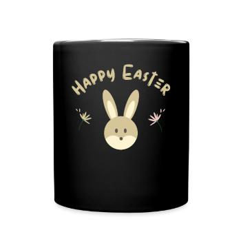 Happy Easter Easter Bunny Happy Easter Easter Motif - Full Colour Mug - black - Front