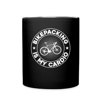 Bikepacking Is My Cardio - Funny Gravel Bike Bikep - Full Colour Mug - black - Front
