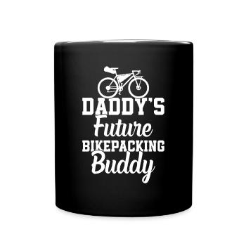 Toddler Bikepacking Baby - Daddy's Future Bikepack - Tasse einfarbig - Schwarz - Vorne