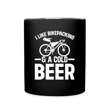 J’aime le bikepacking et une bière fraîche - Funny Bikepacki - Mug uni - noir - Devant