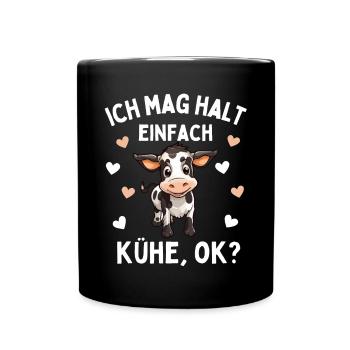 CRAZY COW LADY - Funny Farmer's Wife Farmer - Full Colour Mug - black - Front