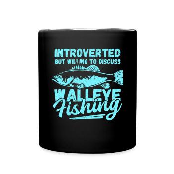 Zander Fishing Fishing Angler Gift - Full Colour Mug - black - Front