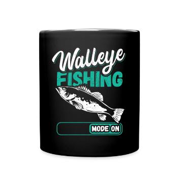 Sandre pêcheur pêche cadeau de pêche - Mug uni - noir - Devant