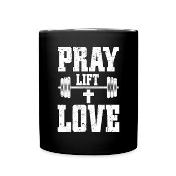 Jesus Christian Gym Workout - Full Colour Mug - black - Front