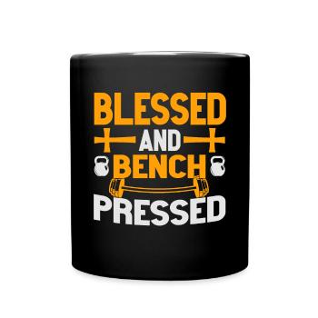 Jesus Christliches Fitnessstudio Workout - Tasse einfarbig - Schwarz - Vorne