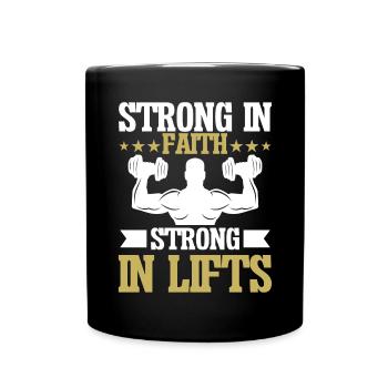 Jesus Christliches Fitnessstudio Workout - Tasse einfarbig - Schwarz - Vorne