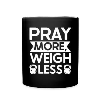 Jesus Christliches Fitnessstudio Workout - Tasse einfarbig - Schwarz - Vorne
