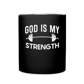 Jesus Christliches Fitnessstudio Workout - Tasse einfarbig - Schwarz - Vorne