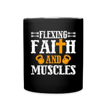 Jesus Christliches Fitnessstudio Workout - Tasse einfarbig - Schwarz - Vorne