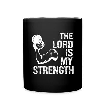 Jesus Christian Gym Workout - Full Colour Mug - black - Front