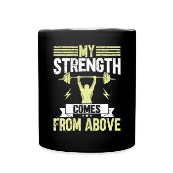 Jesus Christliches Fitnessstudio Workout - Tasse einfarbig - Schwarz - Vorne