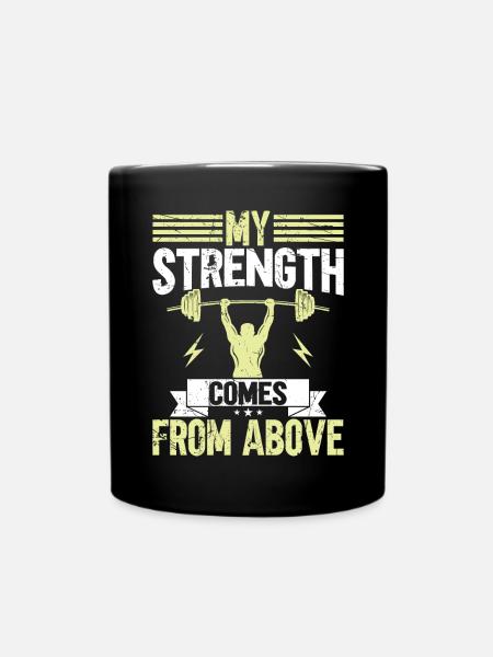 Jesus Christliches Fitnessstudio Workout - Tasse einfarbig - Schwarz