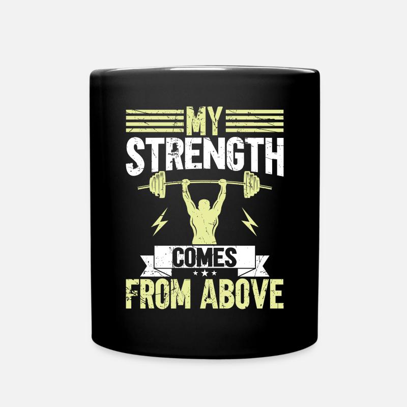 Jesus Christliches Fitnessstudio Workout - Tasse einfarbig - Schwarz