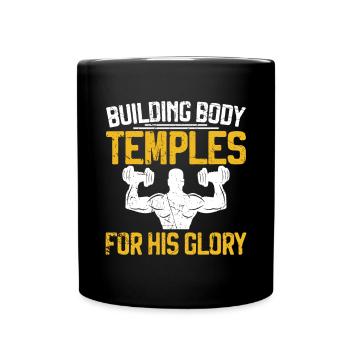 Jesus Christliches Fitnessstudio Workout - Tasse einfarbig - Schwarz - Vorne