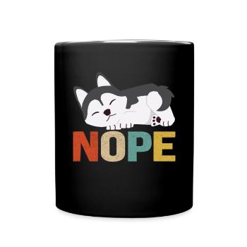 Siberian Husky Dog Lover Puppy Dog Owner - Full Colour Mug - black - Front