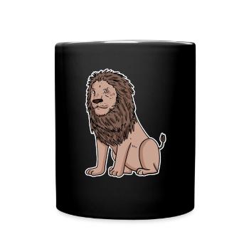 Lion Motif - Full Colour Mug - black - Front