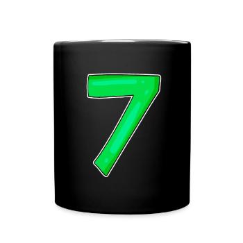 7 Number Number Green - Full Colour Mug - black - Front