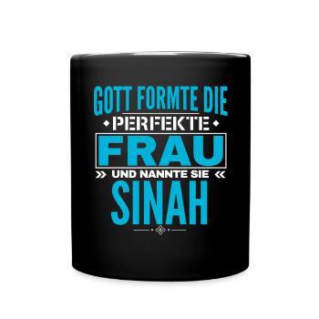 Conception de nom Sinah - Mug uni - noir - Devant