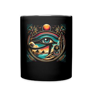 Oeil d’Horus Mythologie égyptienne Symbole ancien - Mug uni - noir - Devant