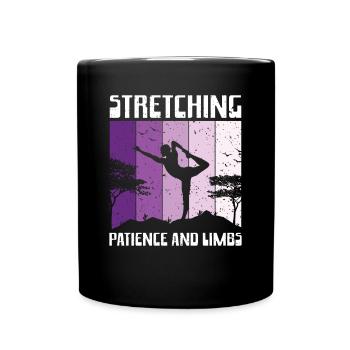 Stretching Patience and Limbs - Yoga Lehrer - Tasse einfarbig - Schwarz - Vorne