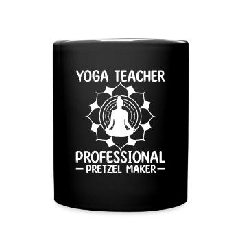 Professional Pretzel Maker - Yoga Teacher - Full Colour Mug - black - Front