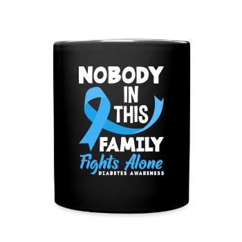 T1D Diabetes Typ 1 Diabetiker Geschenk - Tasse einfarbig - Schwarz - Vorne
