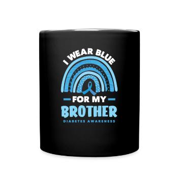 T1D Diabetes Type 1 Diabetic Gift - Full Colour Mug - black - Front