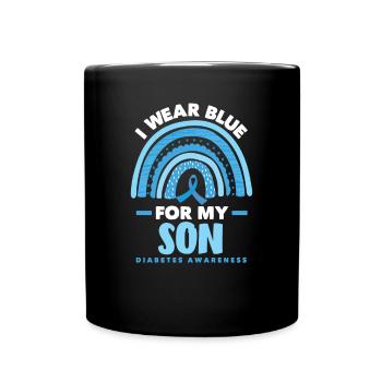 T1D Diabetes Typ 1 Diabetiker Geschenk - Tasse einfarbig - Schwarz - Vorne