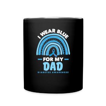 T1D Diabetes Type 1 Diabetic Gift - Full Colour Mug - black - Front