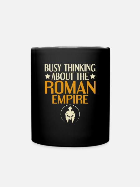 Thinking about the Roman Empire - Römisches Reich - Tasse einfarbig - Schwarz
