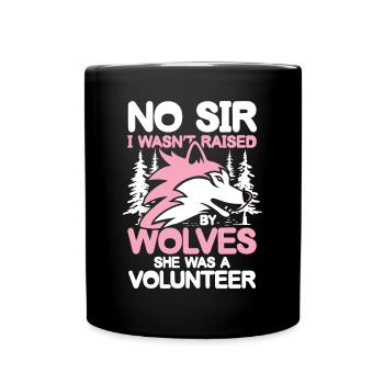 By Wolves She Was A Volunteer - Tasse einfarbig - Schwarz - Vorne