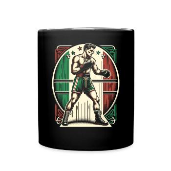 Italian Boxer - Patriotic Boxer Flag - Full Colour Mug - black - Front