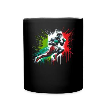 Italian Boxer - Patriotic Boxer Flag - Full Colour Mug - black - Front