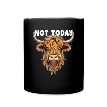Pas aujourd’hui Highland Vache Highland Génisse Highland Highland - Mug uni - noir - Devant