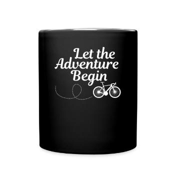 Que l’aventure commence - Gravel Bike Bikepacking - Mug uni - noir - Devant