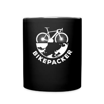 Travel Bike Bikepacker Gravel Bike Bikepacking - Tasse einfarbig - Schwarz - Vorne