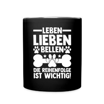 Chien Propriétaire De Chien Propriétaire De Chien Motif Chiens - Mug uni - noir - Devant