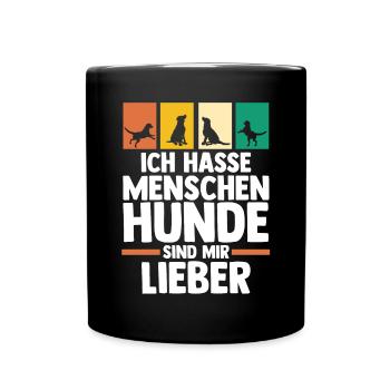 Chien Propriétaire De Chien Propriétaire De Chien Motif Chiens - Mug uni - noir - Devant