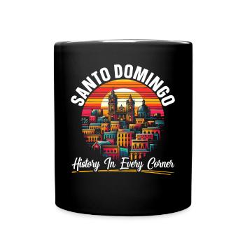 Santo Domingo Dominican Republic Travel Vacation - Full Colour Mug - black - Front