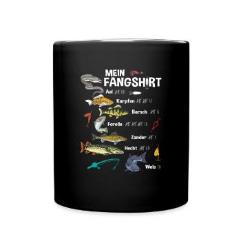 My Fang Shirt Drôle Liste de pointage Pêcheur - Mug uni - noir - Devant