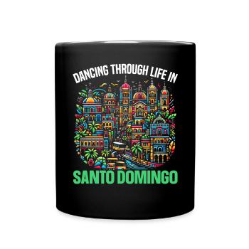 Santo Domingo Dominican Republic Travel Vacation - Full Colour Mug - black - Front