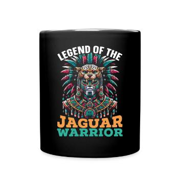 Aztekischer Jaguar Krieger Aztekische Kultur Indigen - Tasse einfarbig - Schwarz - Vorne