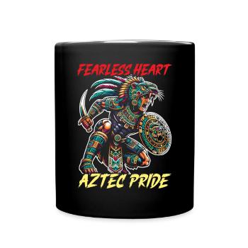 Aztekischer Jaguar Krieger Aztekische Kultur Indigen - Tasse einfarbig - Schwarz - Vorne