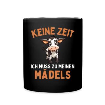 IL FAUT QUE J’AILLE VOIR MES FILLES ! Drôle De Vaches Fermier - Mug uni - noir - Devant