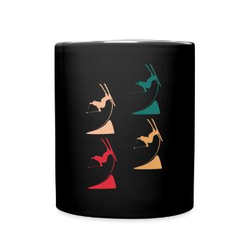 Colorful Masters of the Skies - Ski Freestyle Extravaganza - Full Colour Mug - black - Front